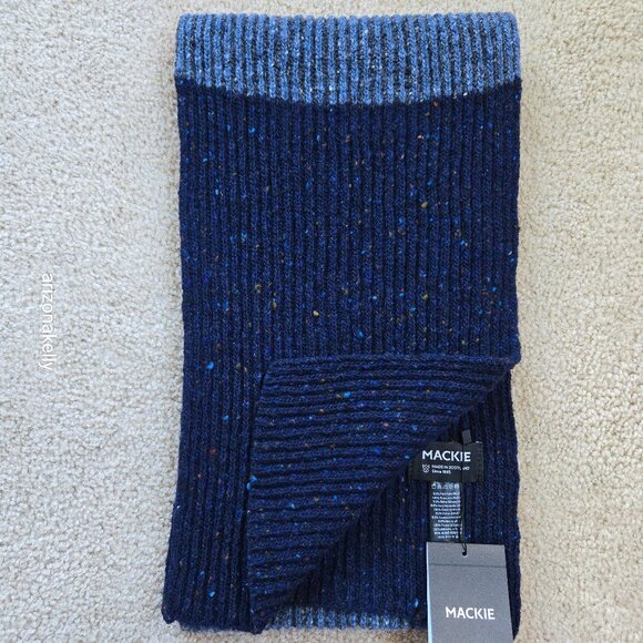 Mackie Accessories - NWT Mackie Wool Scarf Ribbed Flecked Speckled Donegal Scotland